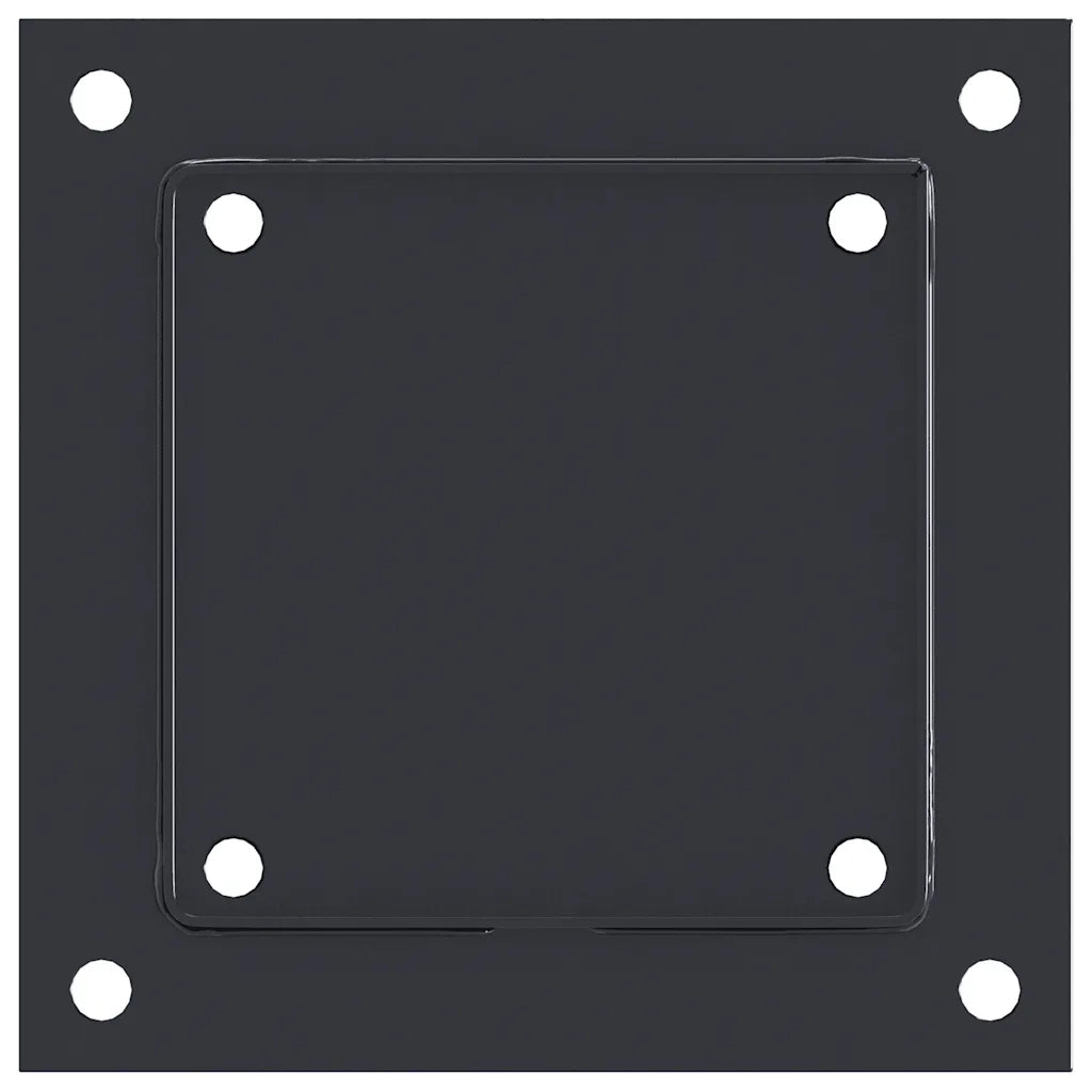 Basi Pali Quadrati 12 pz 141x141 mm Acciaio Verniciato Polvere 42000035