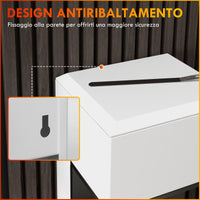 Camino a Bioetanolo da Pavimento 38x38x100 cm Bruciatore 1,2L Bianco