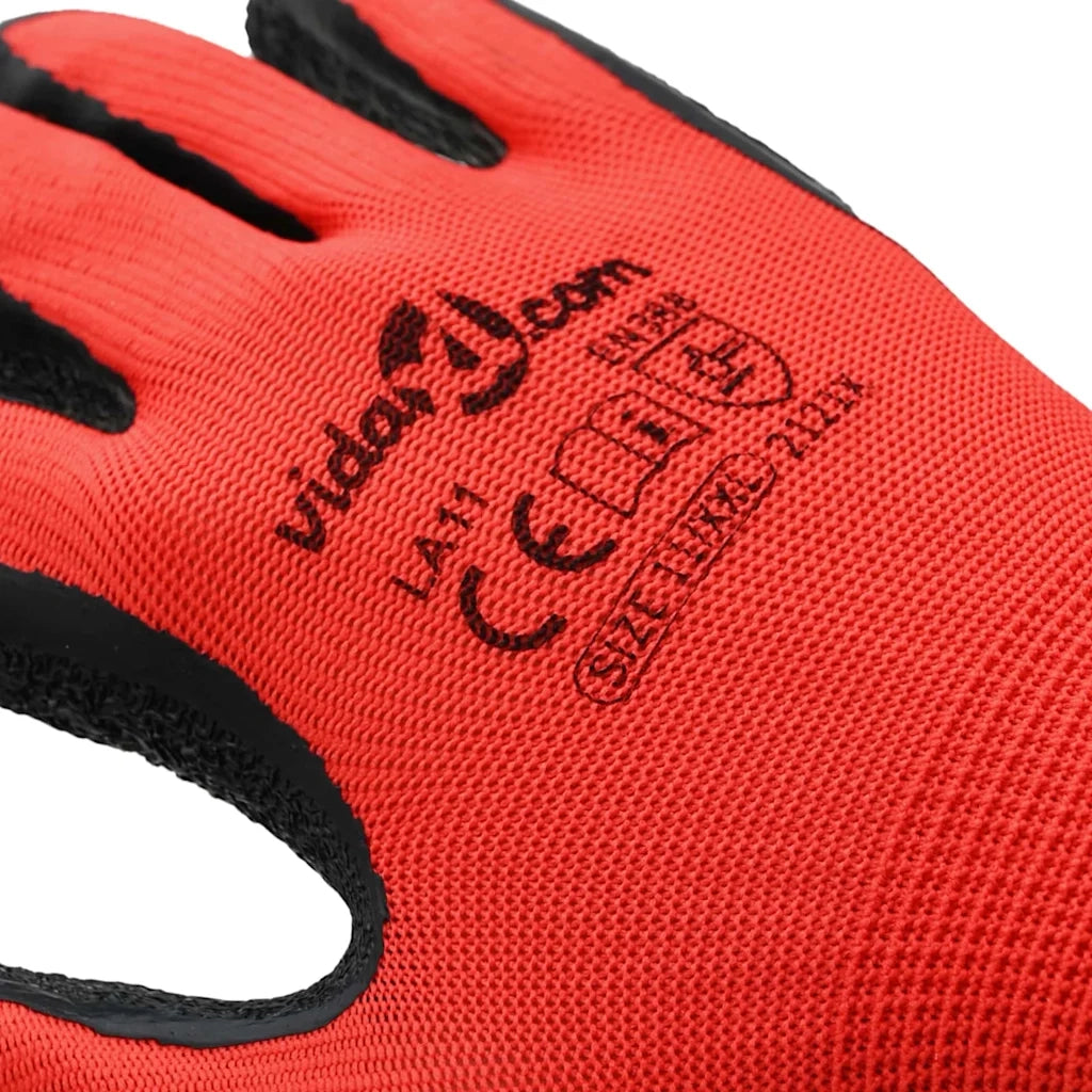 Guanti da Lavoro 12 pz Rosso e Nero 11 / XXL CFW5371990