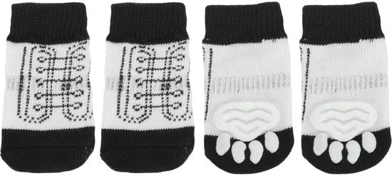 Calzature Antiscivolo per Cani - Set da 4 Unità - Protezione delle Zampe - Trazione con Gel di Silice - Poliestere Caldo - Taglia L - Scarpe per Cani