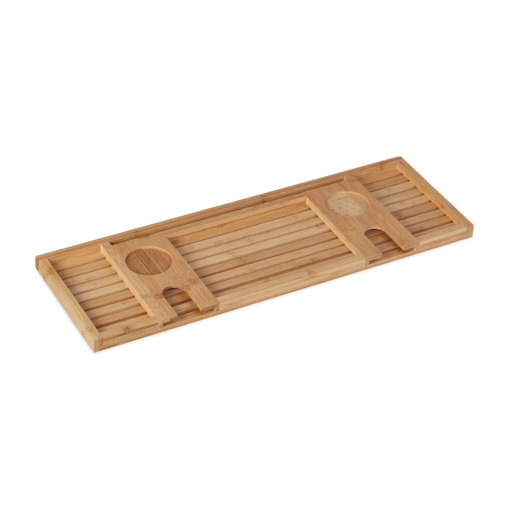 Spazioso ponte per vasca da bagno con pratico portabici 80 x 20 x 10 cm in bambù naturale 13_0012630