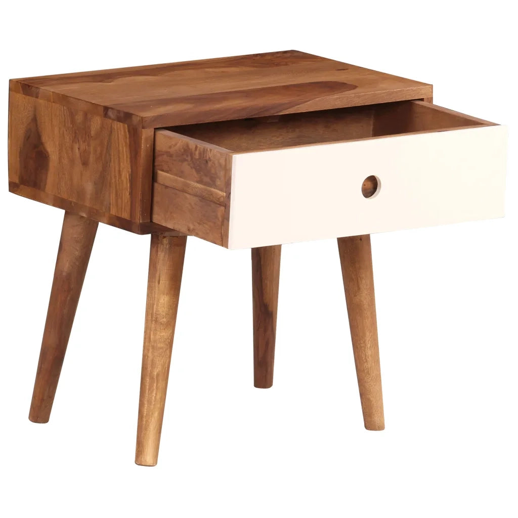 Comodino in Legno Massello di Sheesham 45x30x45 cm  cod mxl 31300
