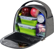 Cooler 8L - trasporto alimenti - ideale per ufficio, campeggio, picnic - grigio