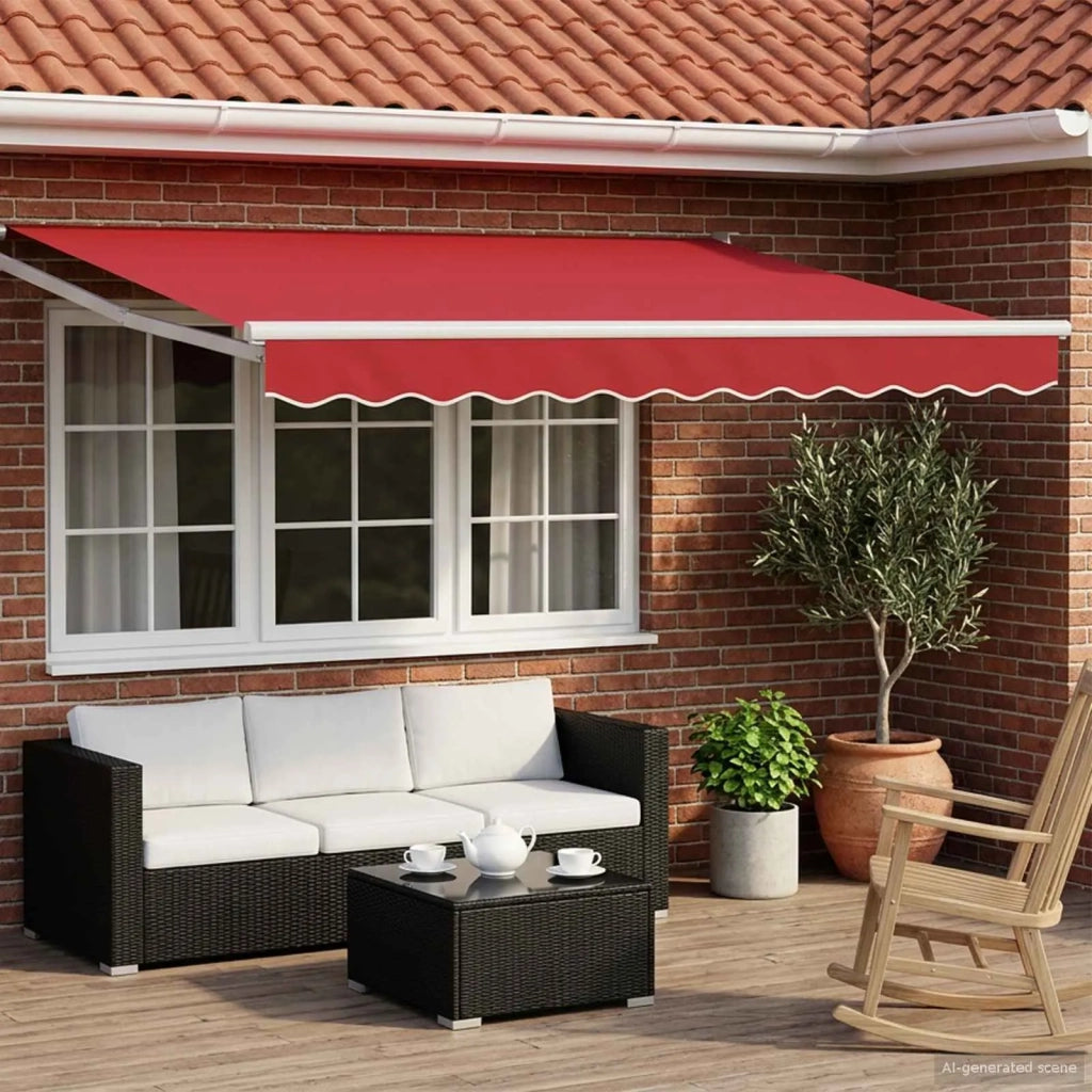 Tettuccio Elettrico Retrattile Rosso e Bianco 3 x 2,5 m 3419946