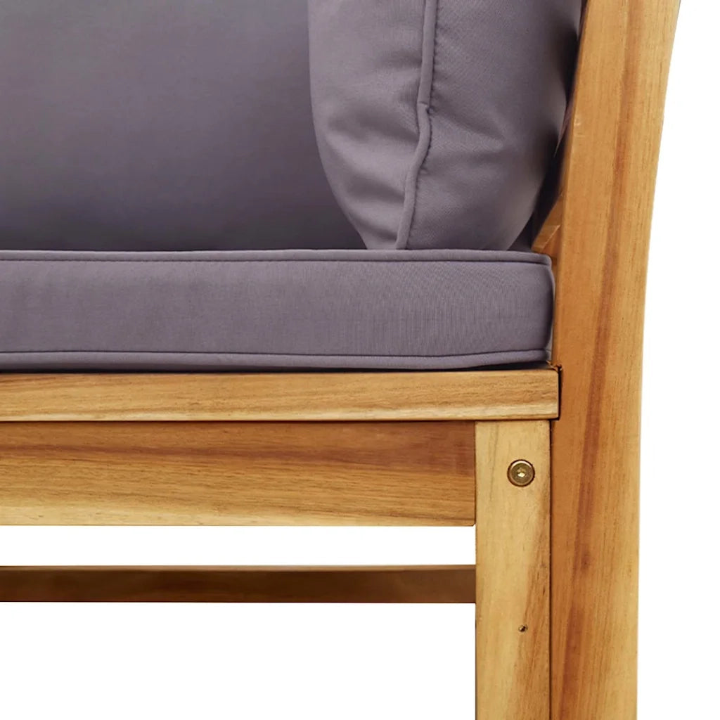Set Salotto da Giardino 7 pz con Cuscini Legno Massello Acacia