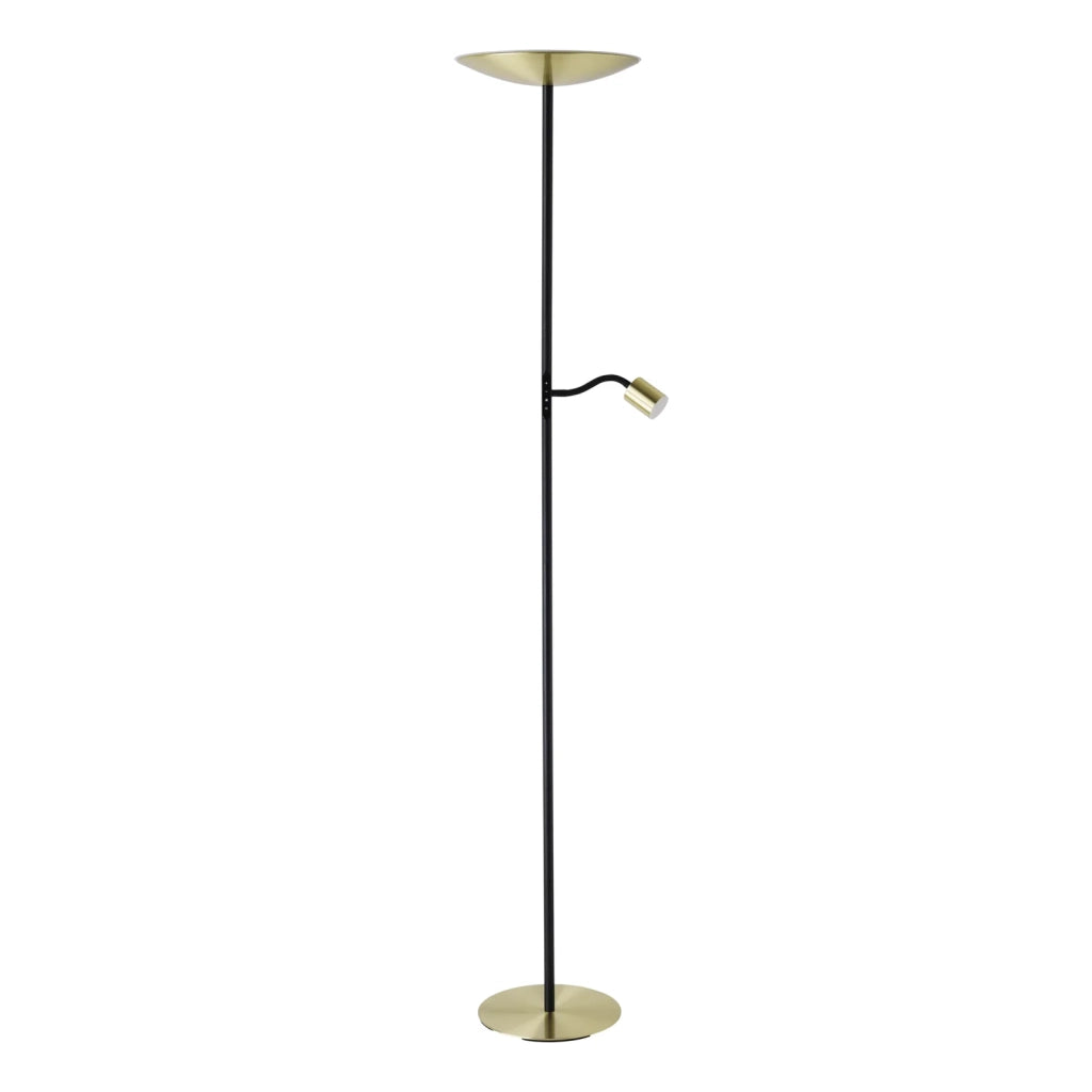 Piantana Minimal Conivarino Acciaio Ottone 2 Luci Led 30,5W 3150+480Lm Ip20