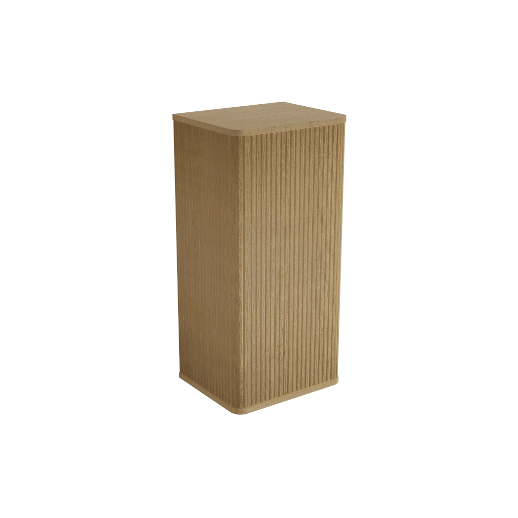 ARMADIETTO Pensile con anta push-to-open design scanalato rovere