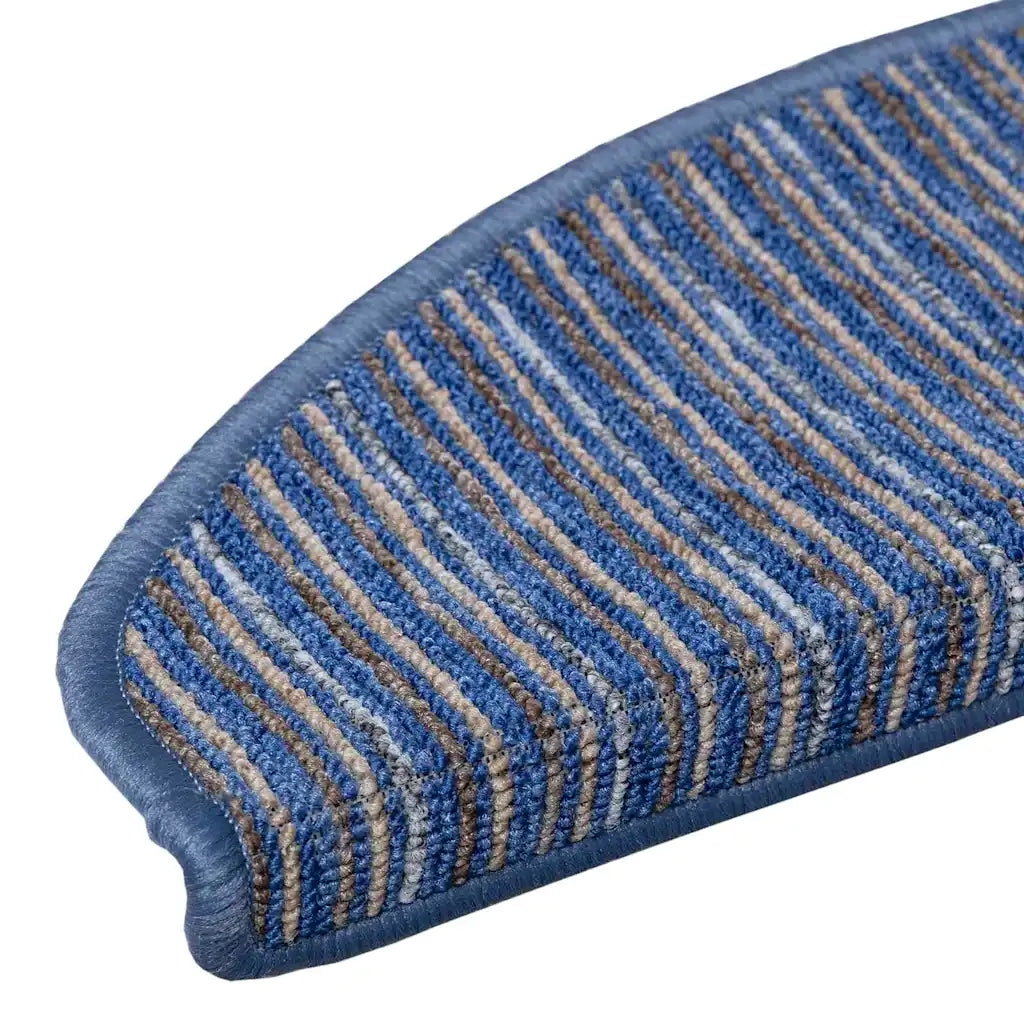 Tappetini per scale autoadesivi 15 pcs Blu 65 x 21 x 4 cm