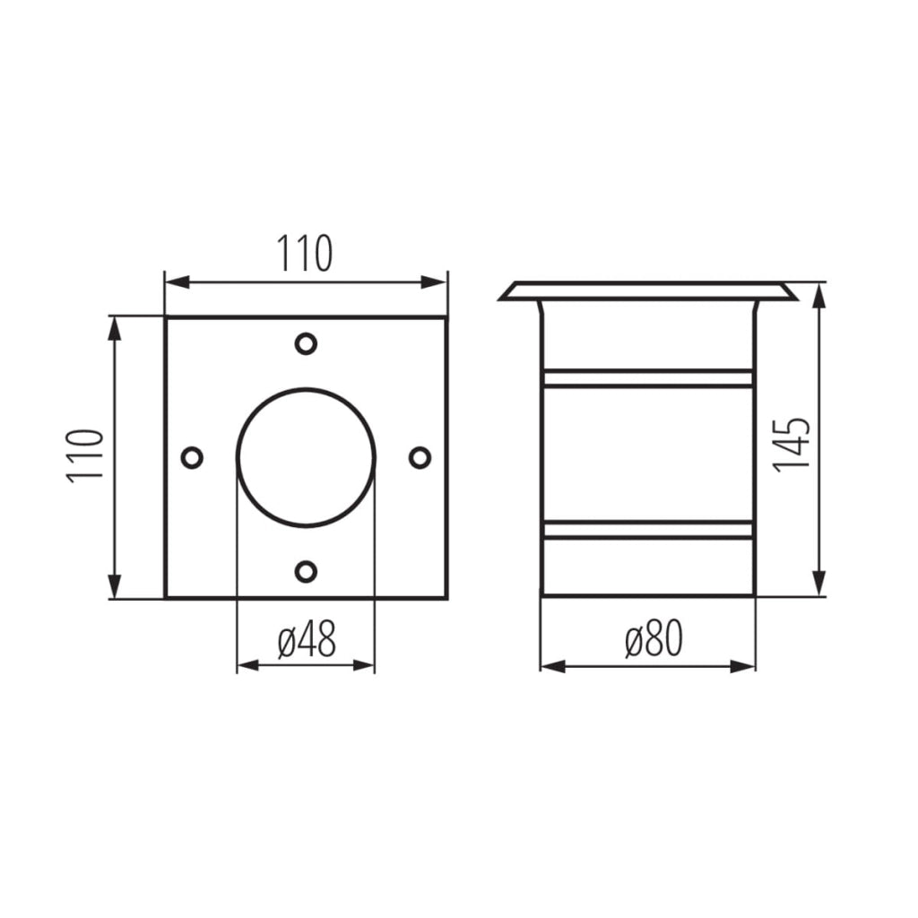 Lampada carrabile Kanlux BERG 7173 GU10 10W IP67 esterno