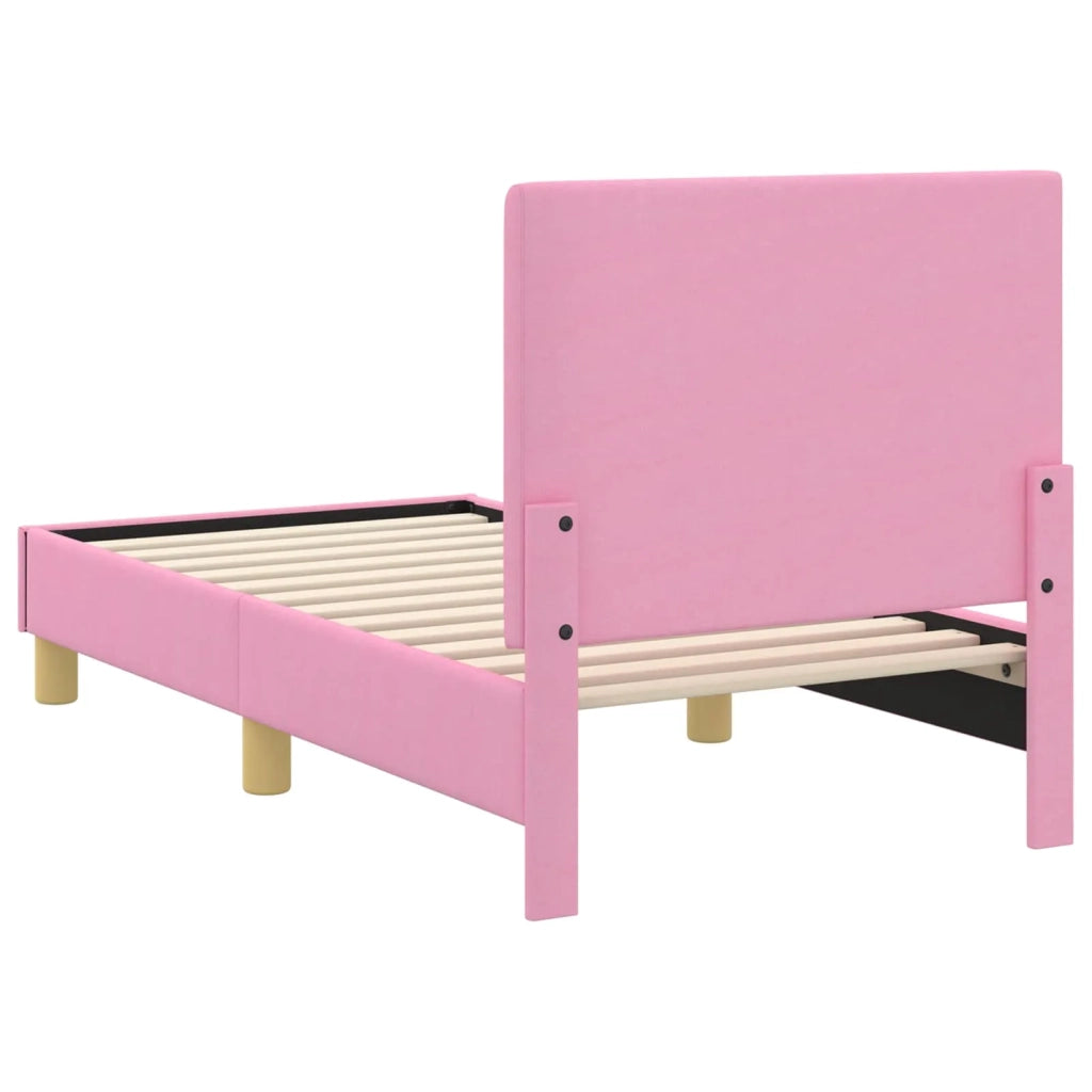 Struttura letto per bambini con testata Rosa 70 x 140 cm