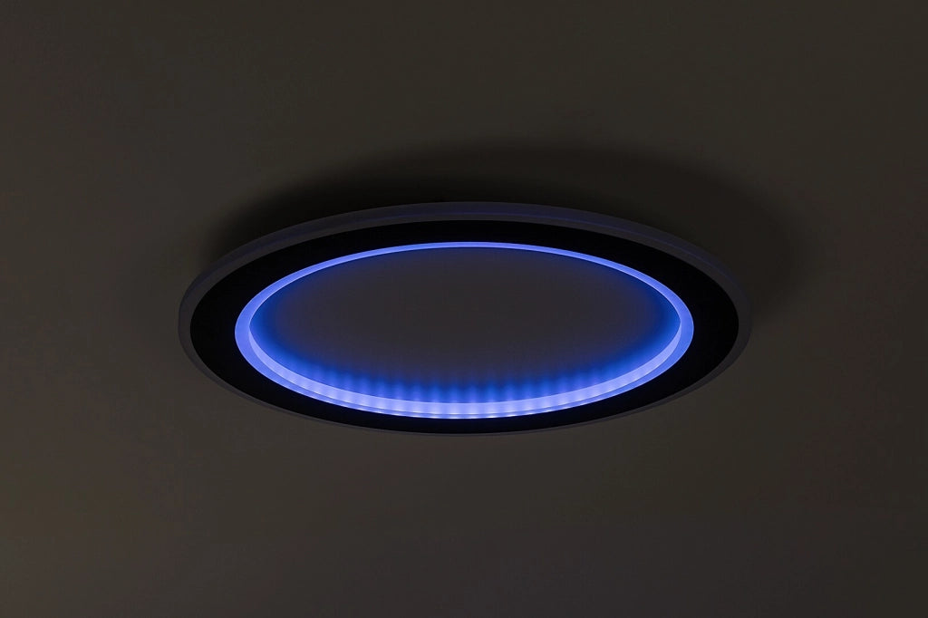 Plafoniera LED dimmerabile Golwen RGB CCT 45cm nera Rabalux