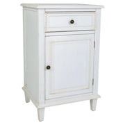 Comodino in legno laccato bianco 45x36x72