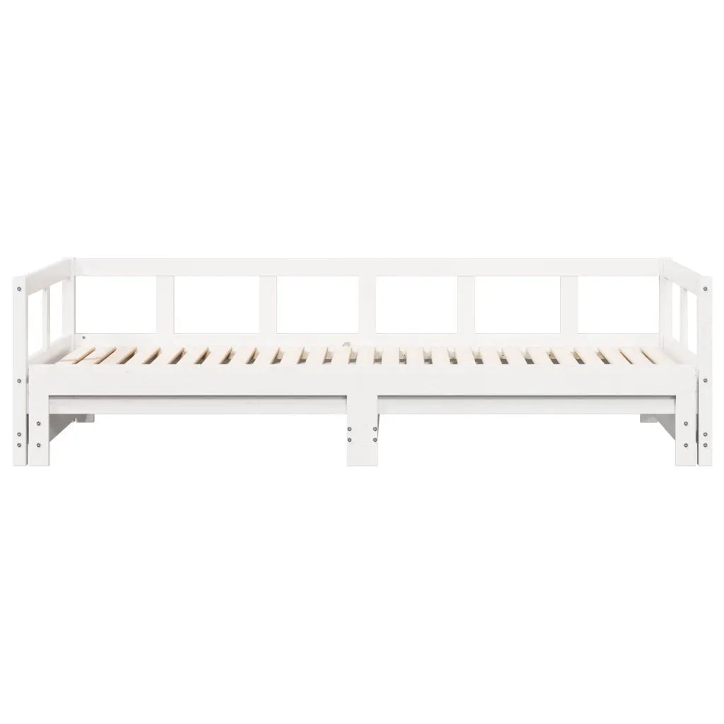 Dormeuse senza Materasso Bianca 90x200 cm Legno Massello Pino