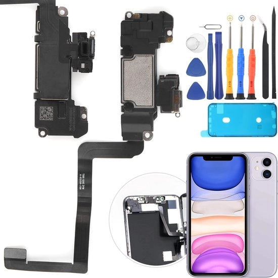 Orecchino compatibile con iPhone 11 cuffia auricolare - parti di ricambio - attrezzi inclusi.