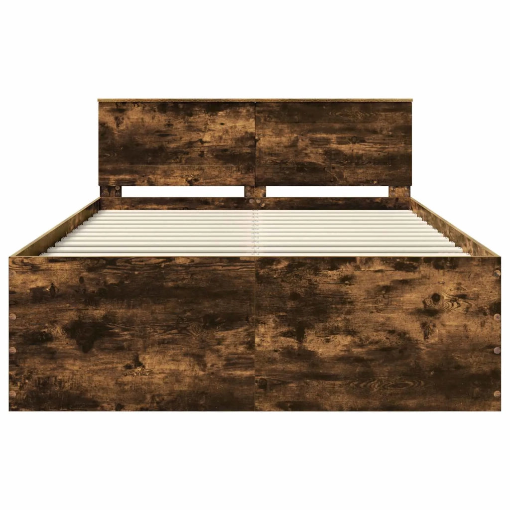 Struttura del letto Rovere fumé 160 x 200 cm Legno multistrato 3408561