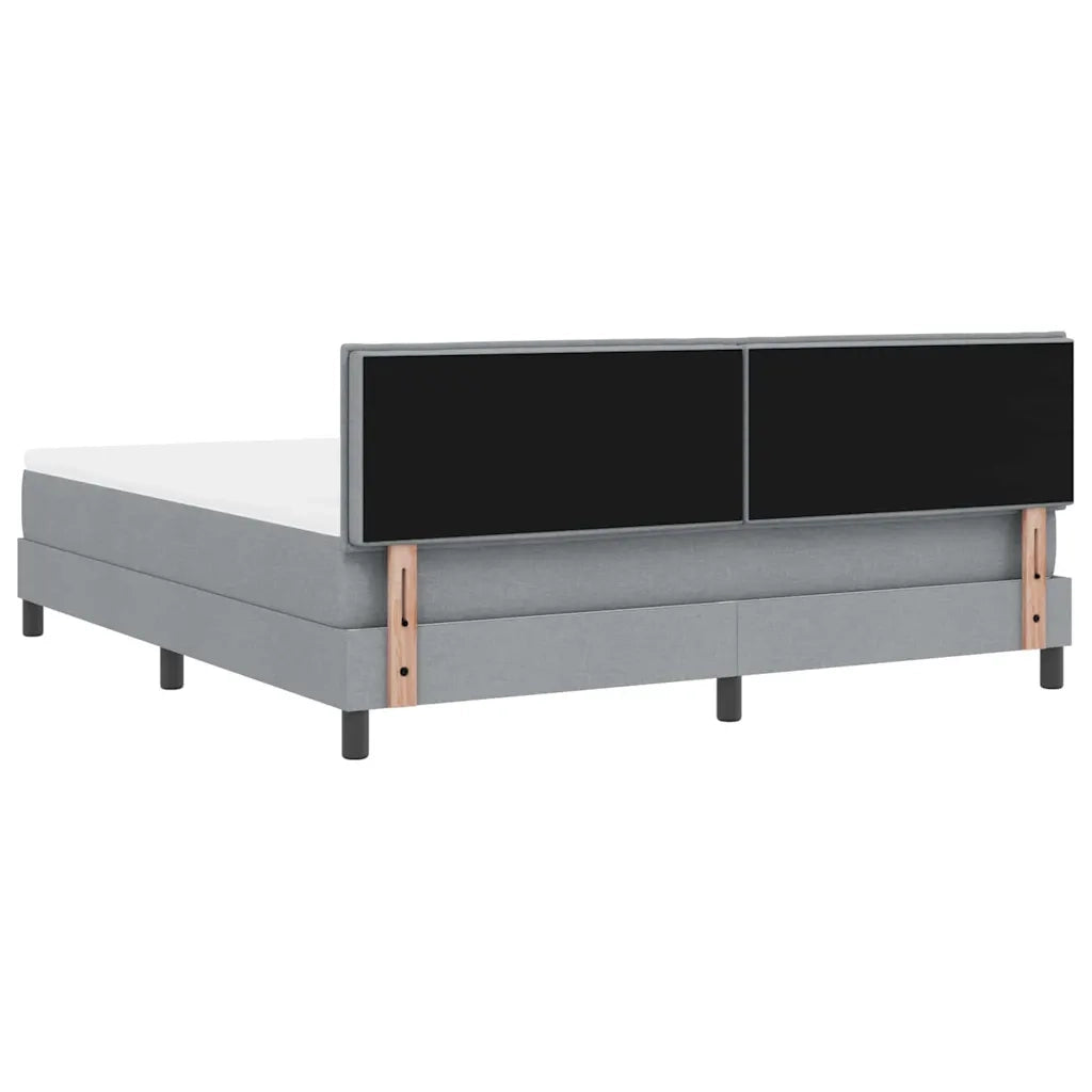 Letto a molle con materasso Grigio chiaro 180 x 200 cm Tessuto 3338783