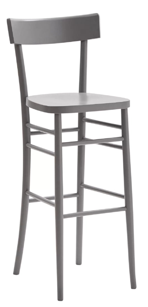 Sgabello shabby in legno grigio seduta legno