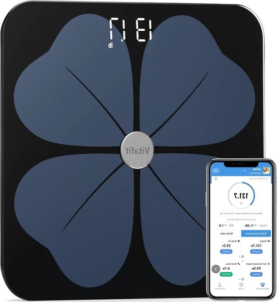 Pesi corpo intelligenti per peso corporeo e analisi BMI con monitor di salute e app di sincronizzazione