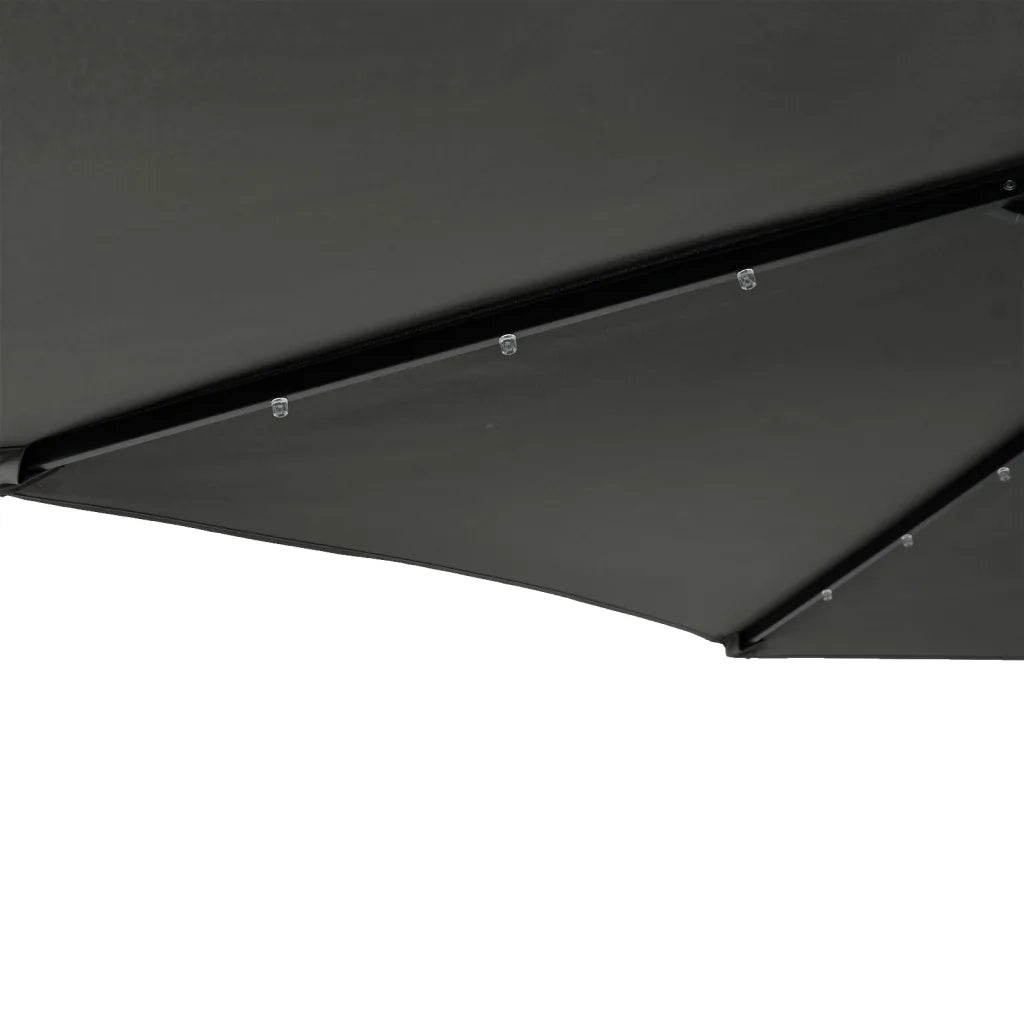 Ombrellone Giardino LED Palo Acciaio Antracite 225x225x212 cm 4005068