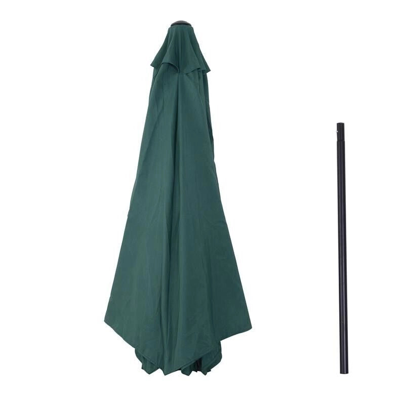 OMBRELLONE DA GIARDINO CON MANOVELLA E TESTA INCLINABILE 300 X 245 CM VERDE