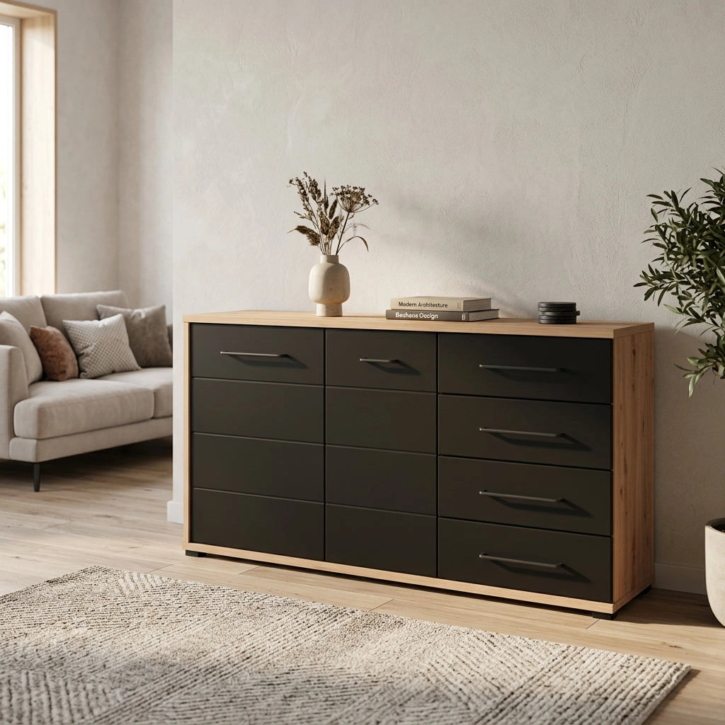 madia due ante quattro cassetti moderna cm 161 5x40x84 h - ELLI