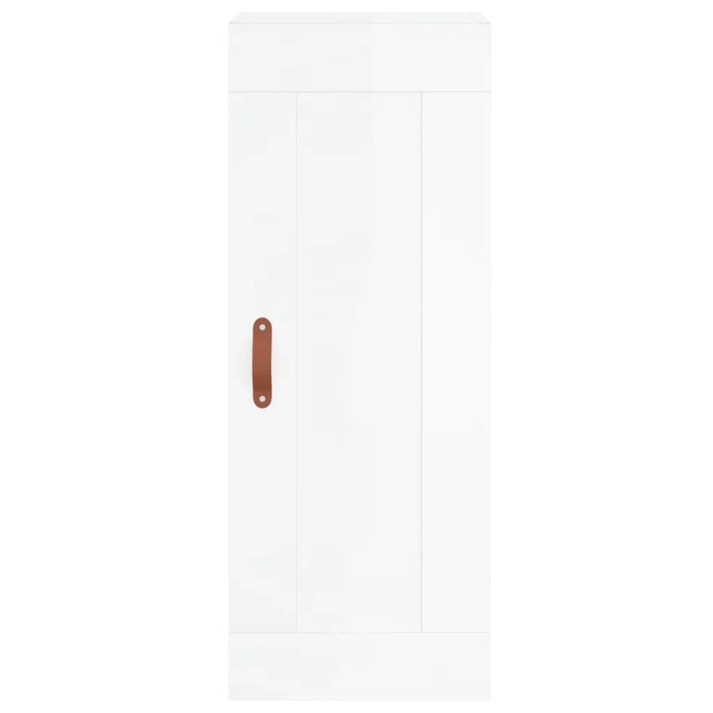 Buffet credenza cassettiera armadio mobile contenitore organizer cucina soggiorno lucido 34,5 x 34 x 180 cm legno ingegnerizzato bianco 02_0032840