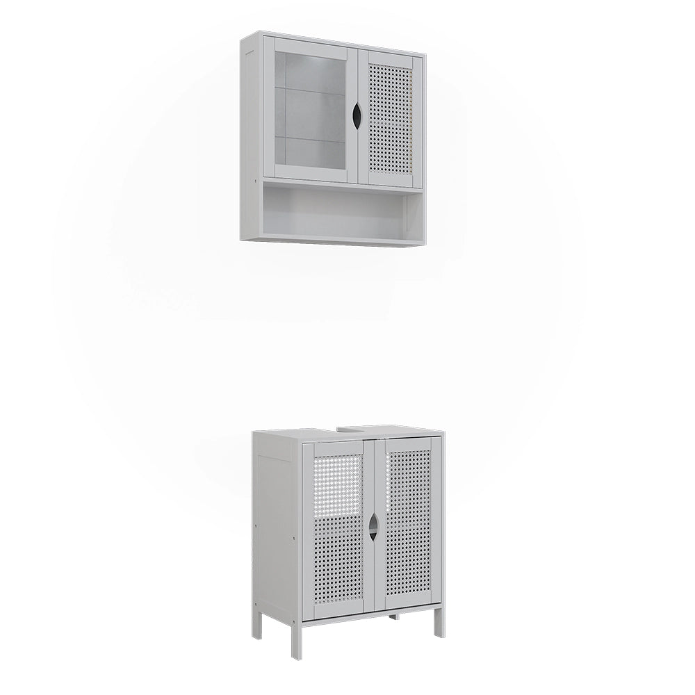 Vicco Set di mobili da bagno Bianco 2 parti