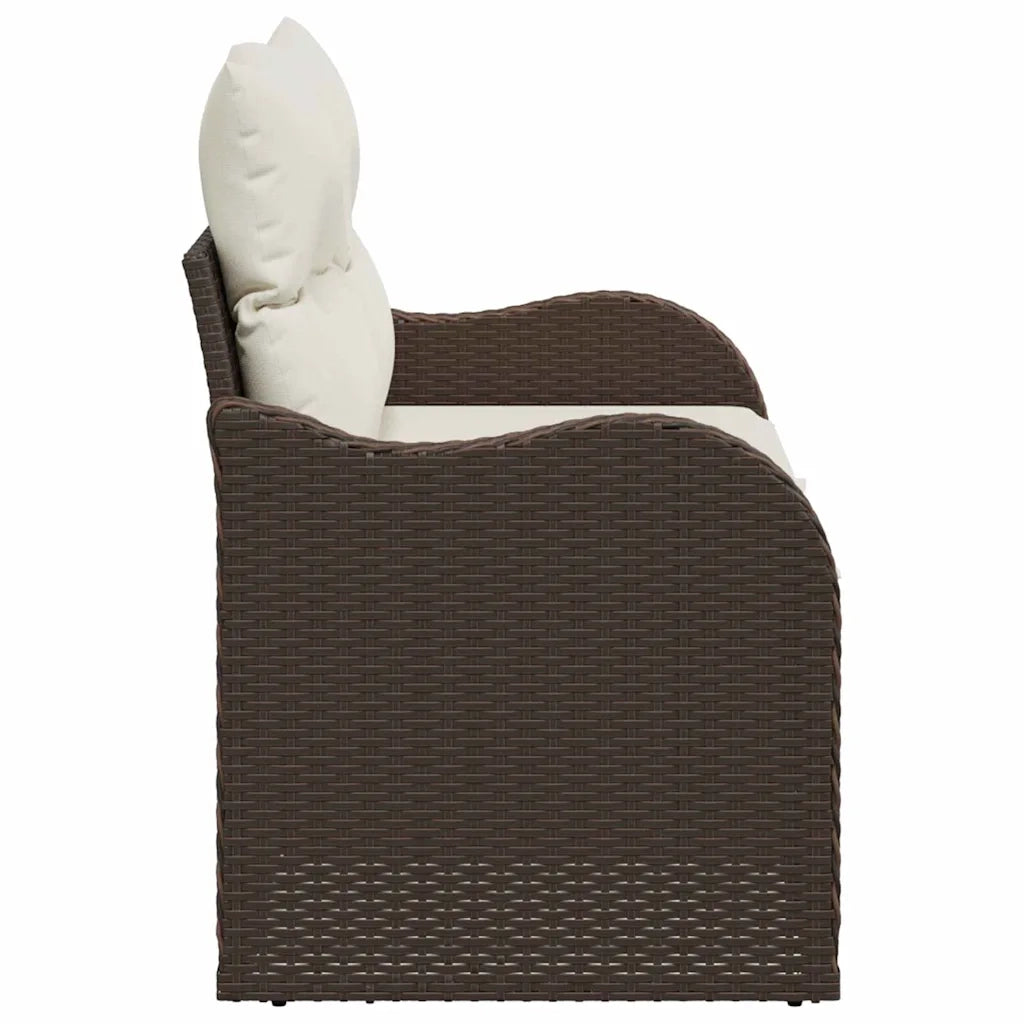 Divano da giardino Marrone 121 x 62 x 69cm polyrattan 42006713