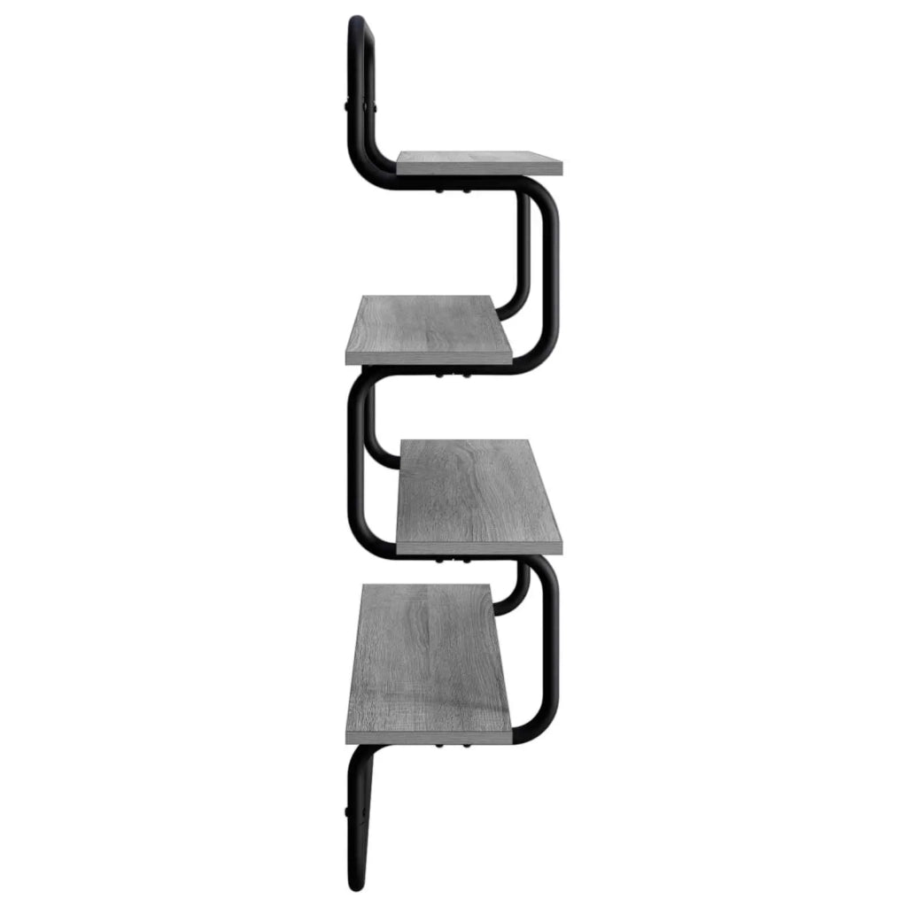 Mensola a 4 ripiani Sonoma grigio 40 x 24,5 x 104 cm 8006094