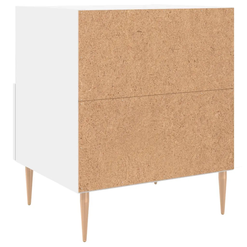 Comodino Bianco 40x35x47,5 cm in Legno Multistrato 827404