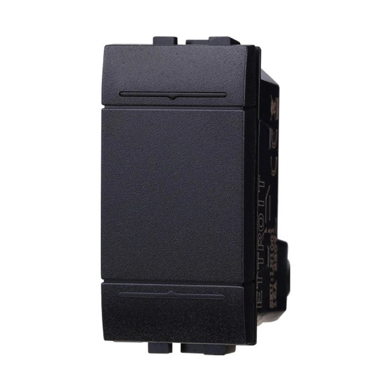 Pulsante 1P 16A Unipolare Colore Nero Compatibile Con Bticino Living International