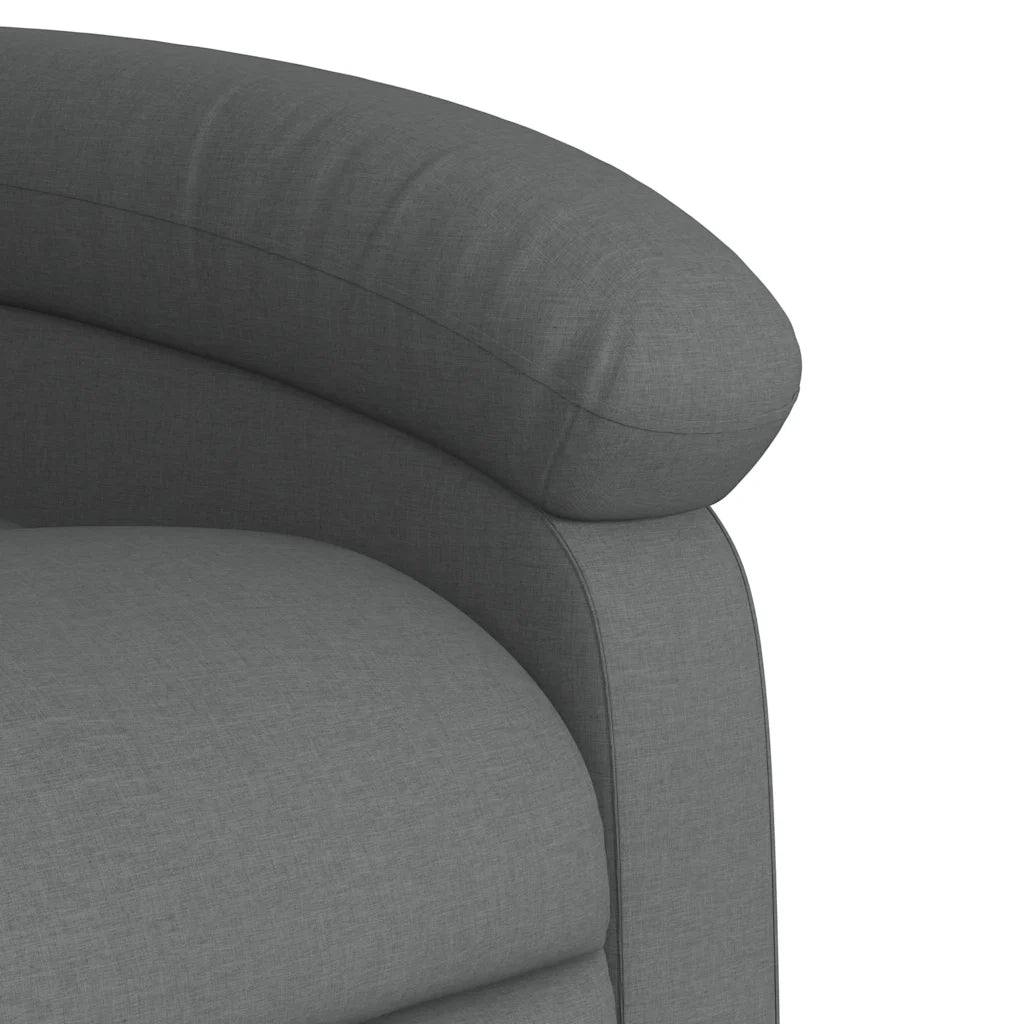 Poltrona Massaggiante | Sedia Relax Reclinabile Grigio Scuro in Tessuto