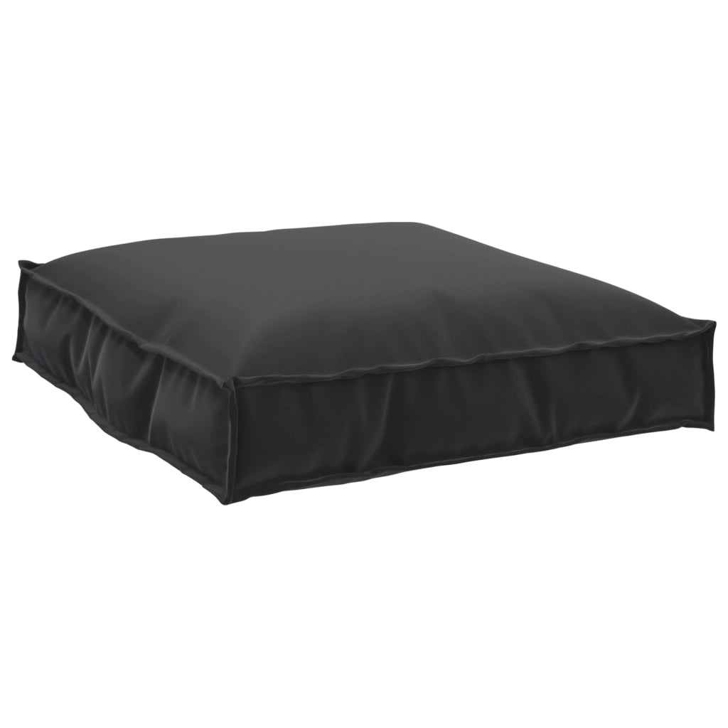 Set di Cuscini per Pallet 2 Pezzi Nero Tessuto Oxford