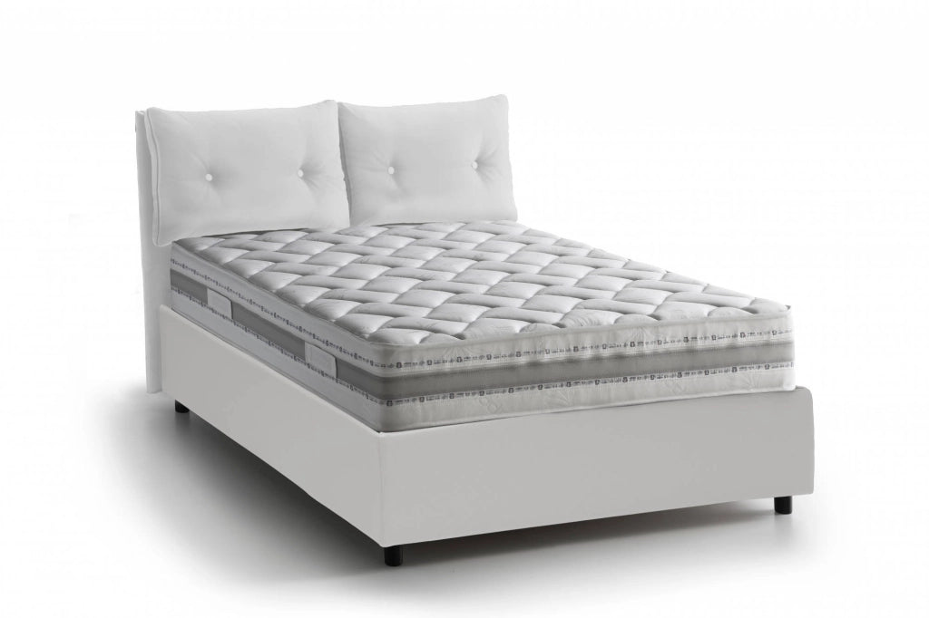 Arcisate, Letto Singolo Materasso Incluso Made in Italy, Bianco