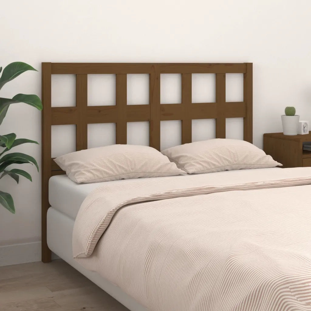 Testiera per Letto ambra 125,5x4x100 cm Legno Massello di Pino 818913
