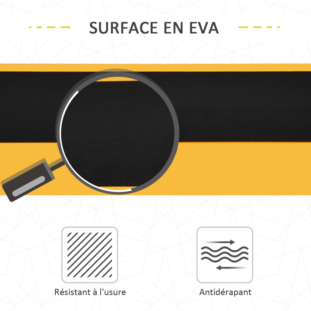 Tavolo pieghevole ¨C zephmum ¨C nero giallo metallo 100x50x76 cm