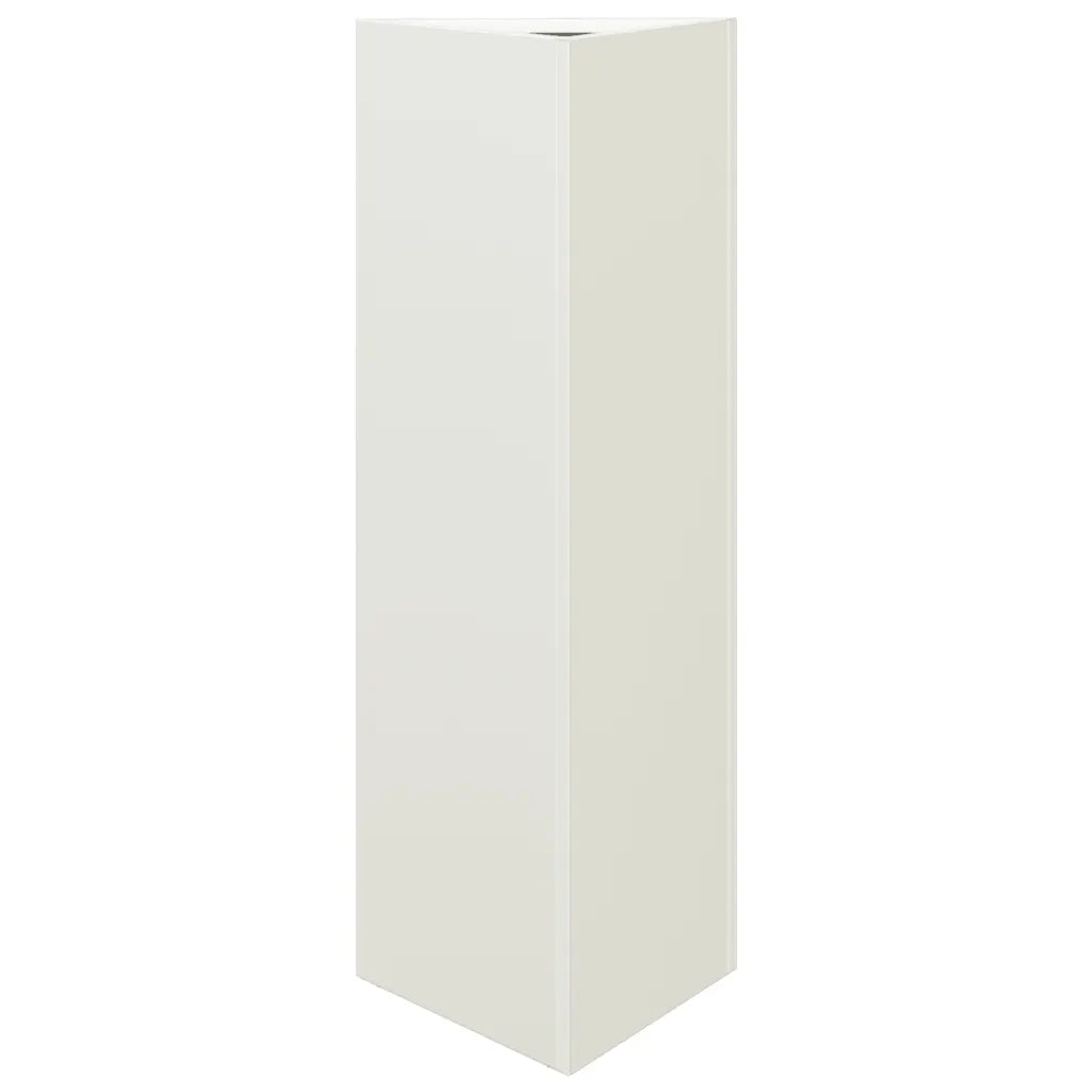 Fioriere 2 pz Bianche Triangolari 30x26x75 cm in Acciaio