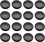 16 pezzi di griglia di ventilazione in acciaio inossidabile - ventilatore rotondo per cucina, bagno e guardaroba - nero.
