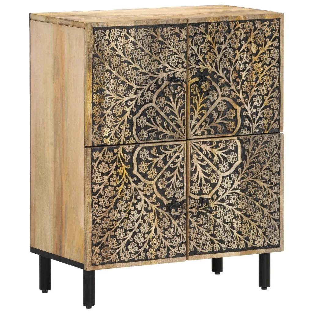 Credenza 60x33x75 cm in Legno Massello di Mango 358238