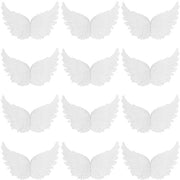 Set di 12 Ali di Angioletto Bianco Mini per Decorazione
