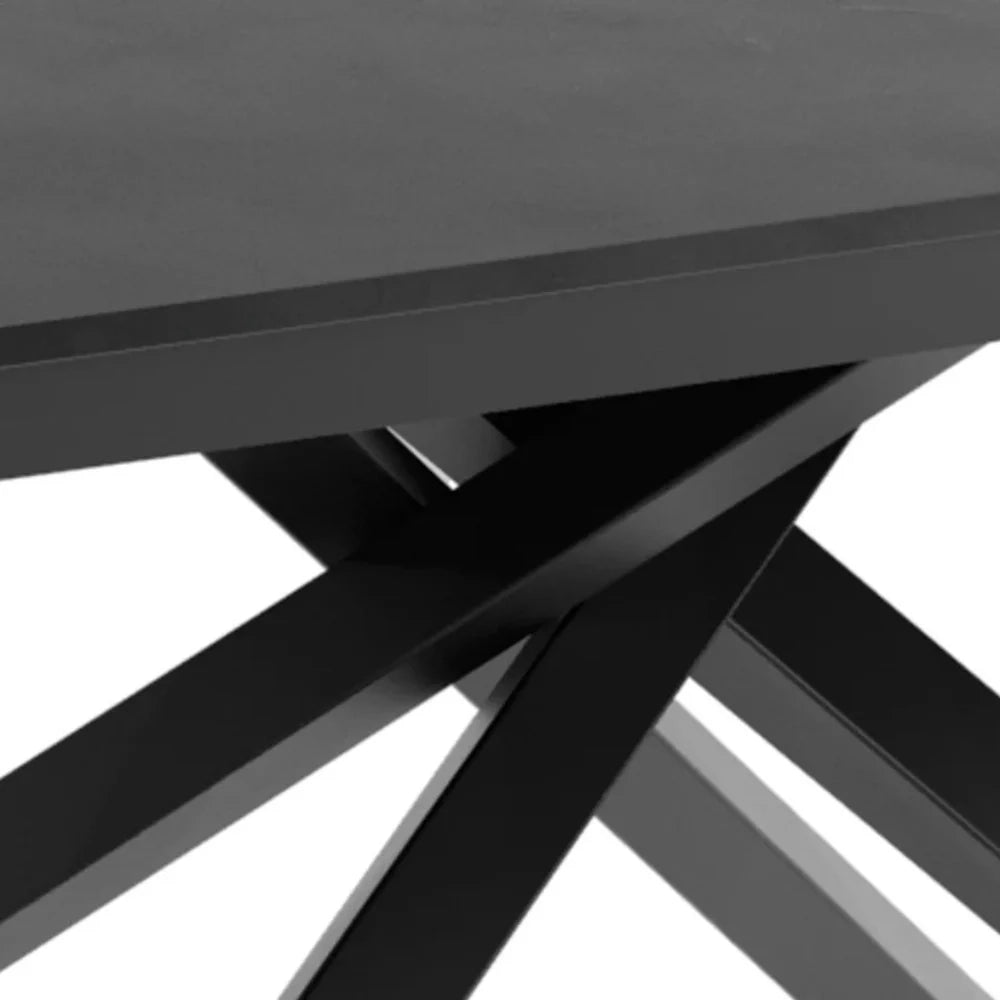 Tavolo da pranzo allungabile effetto cemento grigio Pluto 140-190x90 cm fino a 8 posti Made in Italy | Duzzle