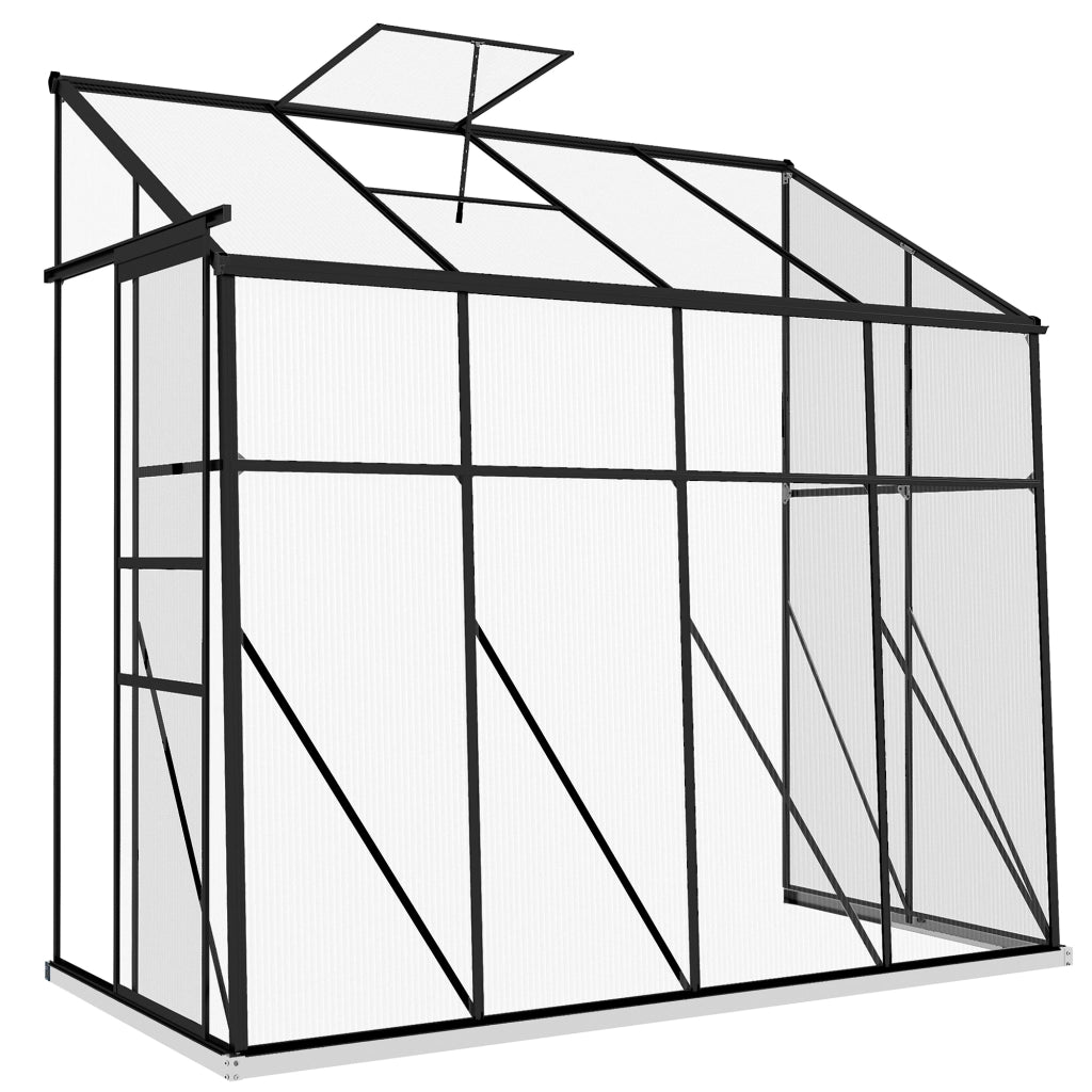 Serra da giardino in policarbonato ¨C zephmum ¨C nero 127x253x240 cm