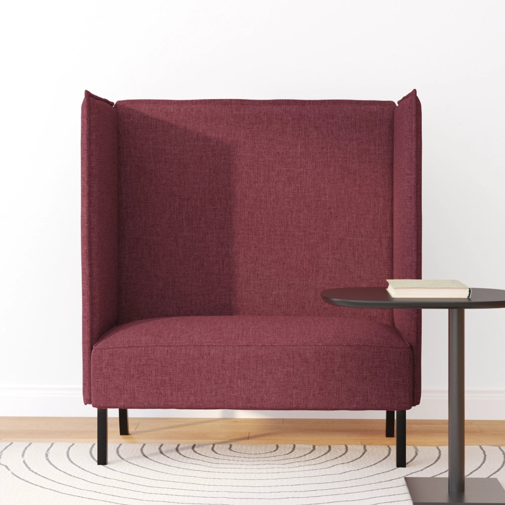 Divano Alto Rosso Vino 109x56x121 cm Tessuto
