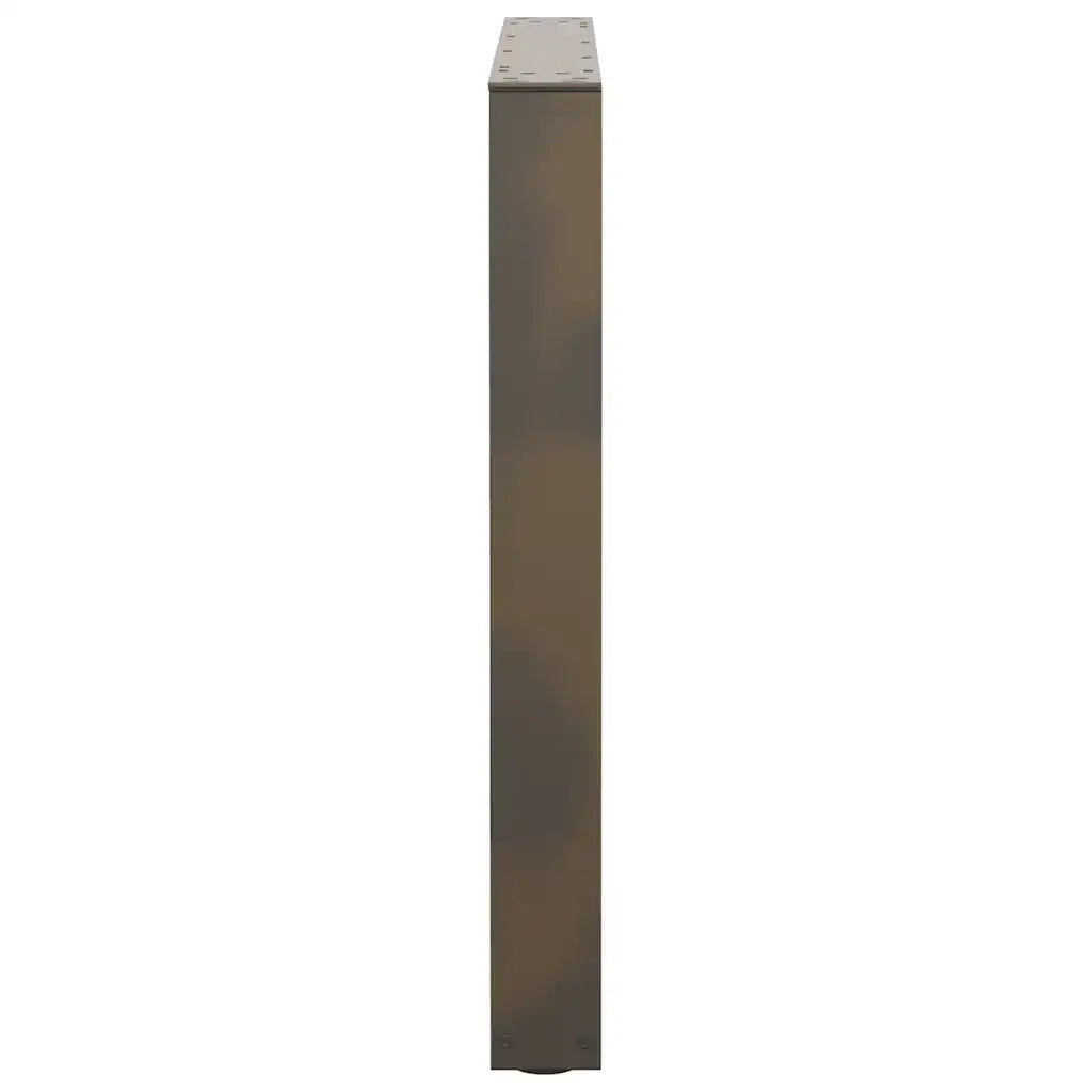 vidaXL Gambe per tavolo da pranzo a forma di V 2 pz in acciaio naturale 90x(72-73,3) cm