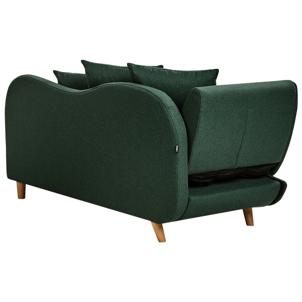 Chaise longue a sinistra in tessuto verde con contenitore per il soggiorno moderno