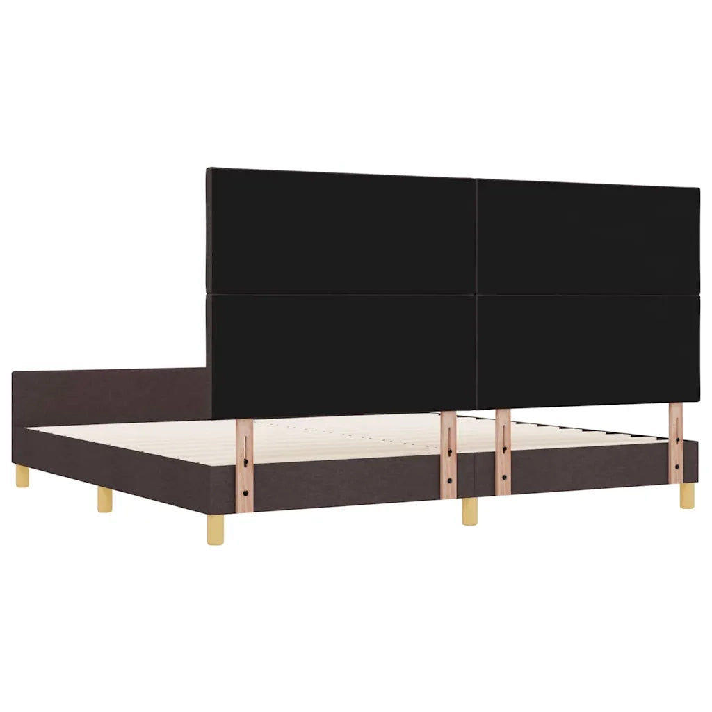 Struttura del letto Marrone scuro 200 x 200 cm Tessuto 3344833
