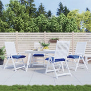 Cuscini per Sedia 4 pz Blu 40x40x7 cm in Tessuto Oxford 314891