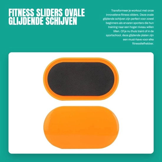 Slittine Fitness Antiscivolo - Disco Ovale Girevole - Disco di Allenamento - Attrezzatura per Allenamento - Flessibile e Leggera - Per Pavimento e Piastrelle - Disco di Scivolamento