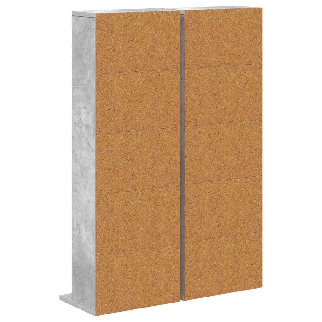 Mobile per CD 2 pz Grigio Cemento 33 x 23,5 x 97,5 cm 8012697