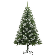 Albero Natale | Decorazioni natalizie Artificiale Incernierato con Neve Fioccata 150 cm